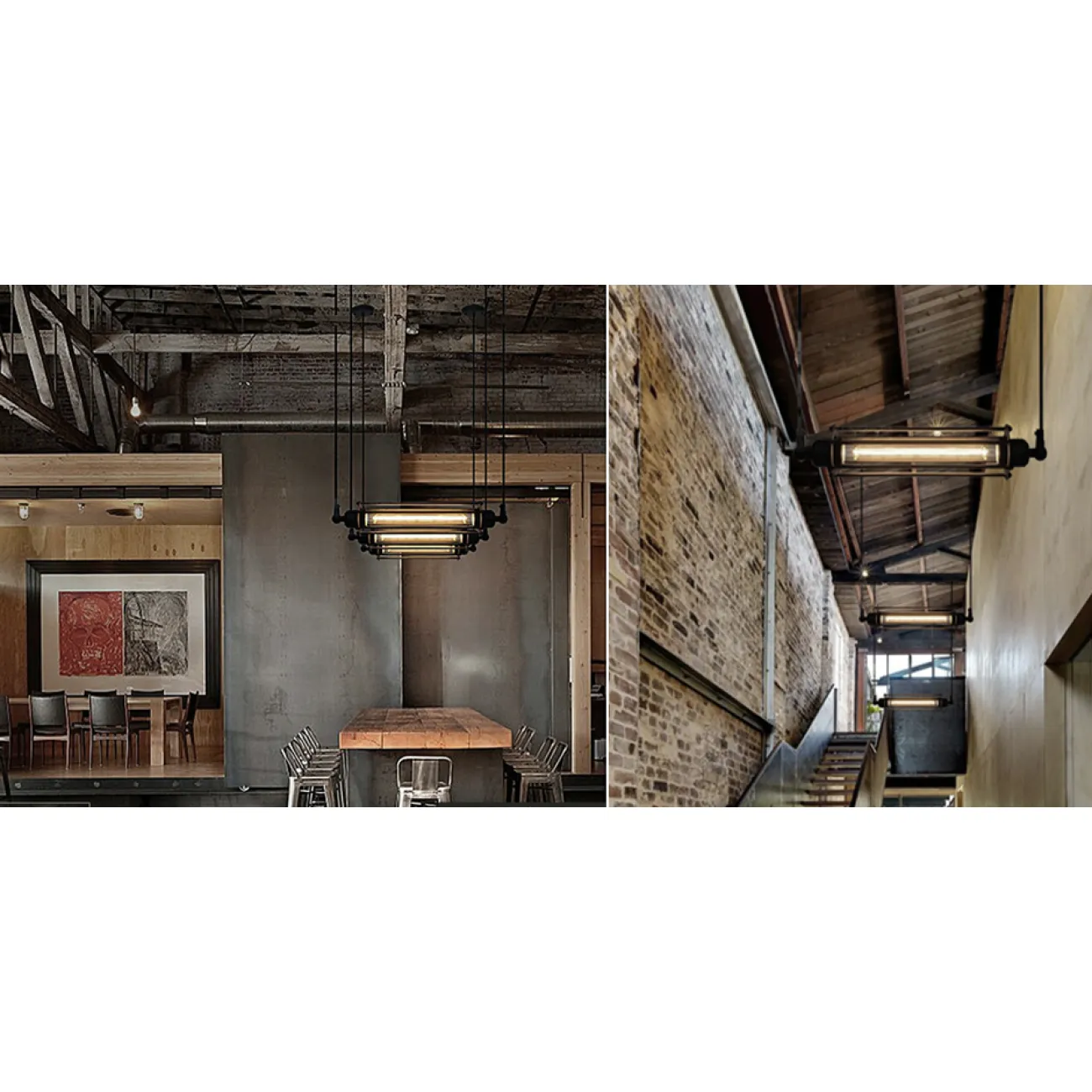 Подвесной светильник Loft Industrial Edison Cage Horizontal Mono от LaLume