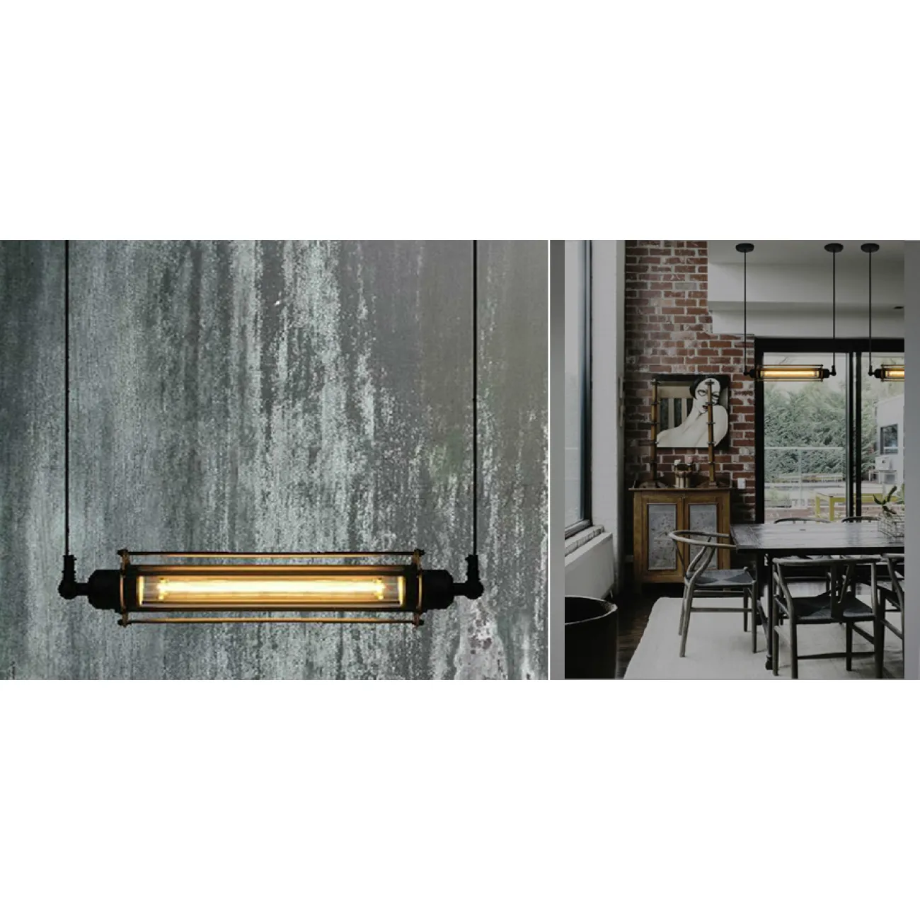 Подвесной светильник Loft Industrial Edison Cage Horizontal Mono от LaLume