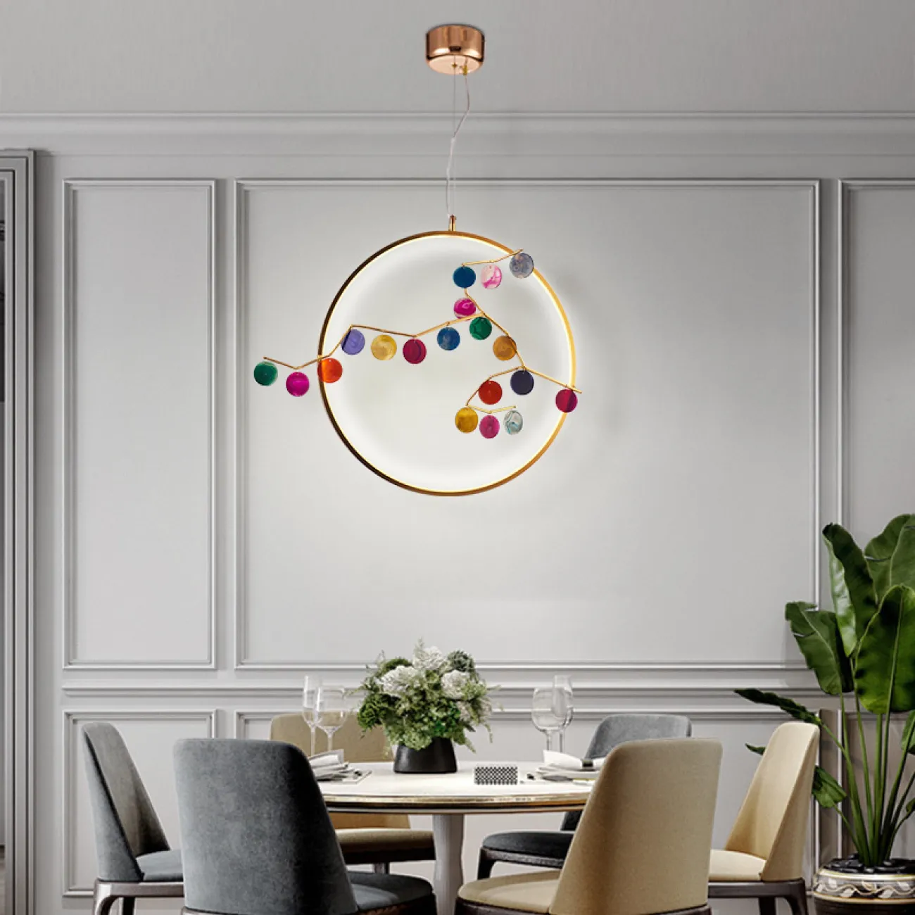 Подвесной светильник AGATE 10 purple D60 от ImperiumLoft Подвесной светильник AGATE 10 purple D60 от ImperiumLoft