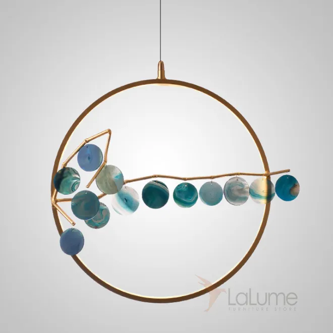 Подвесной светильник AGATE 10 green D45 от ImperiumLoft