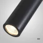 Встроенный потолочный точечный светильник с поворотным плафоном LINO C H16 Black 3W