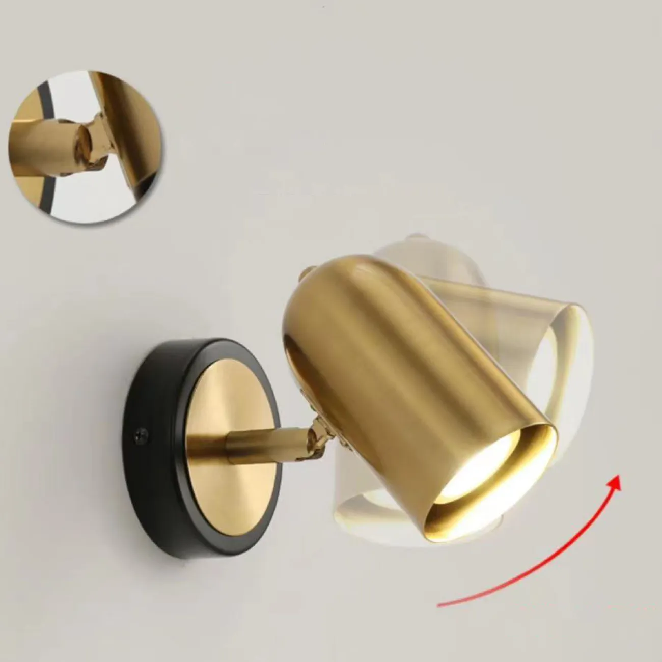 Серия настенных светодиодных светильников с цилиндрическим и скругленным плафоном на круглом креплении с поворотным механизмом SET B