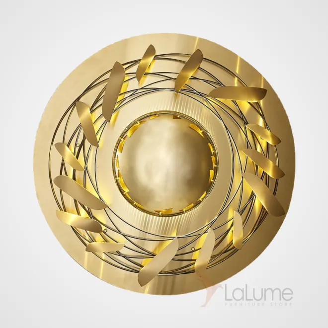 Настенный светодиодный светильник с многослойным дисковидным плафоном с лучевыми рассеивателями SOLAUG D60 Настенный светодиодный светильник с многослойным дисковидным плафоном с лучевыми рассеивателями SOLAUG D60