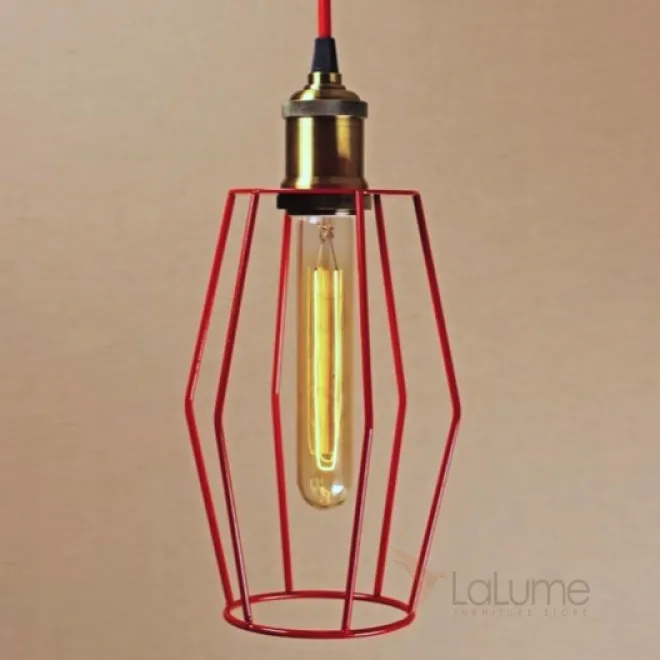 Подвесной светильник Wire Cage Pendant Spauk Red от LaLume