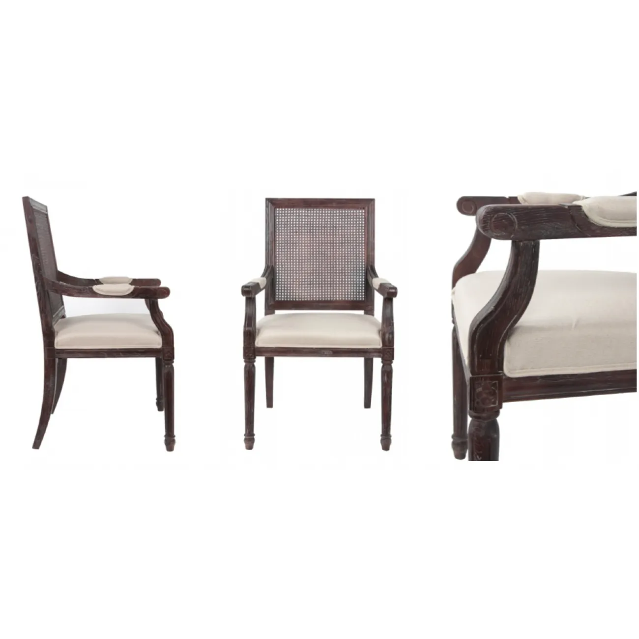Стул French chairs Provence Garden Brown ArmChair от LaLume