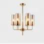 Люстра Hans-Agne Jakobsson Brass & Blue Glass Tube Chandelier Hans-Agne Jakobsson in 1970 8 Коричневый от ImperiumLoft