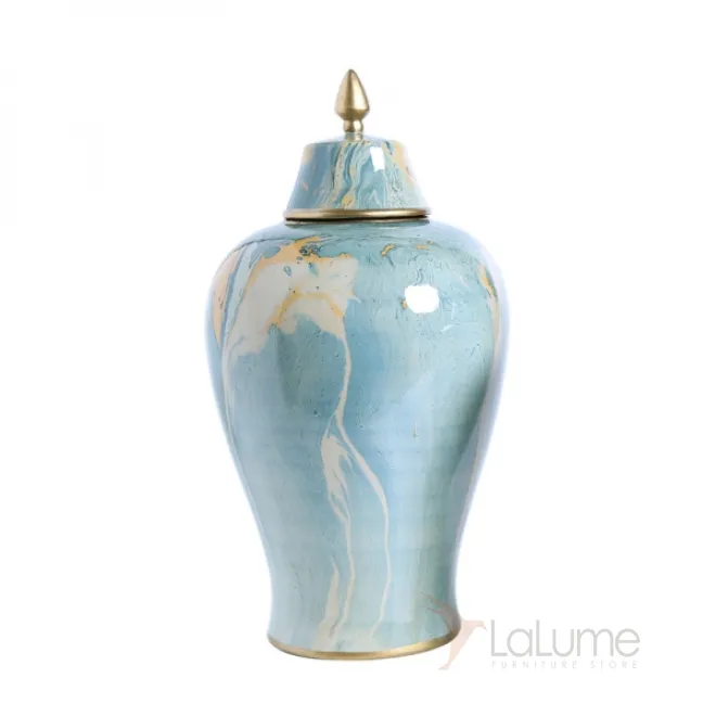 Китайская чайная ваза с крышкой Marine Marble Big от LaLume