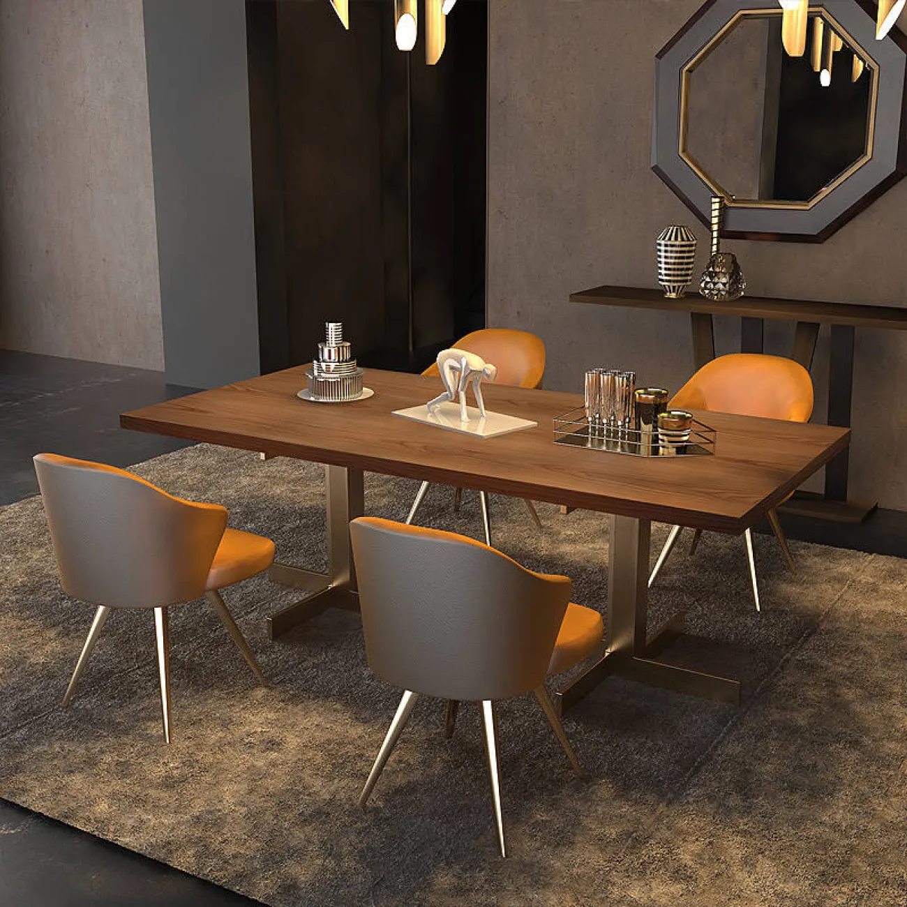 Дизайнерский обеденный стол - LaLume-AZ00406