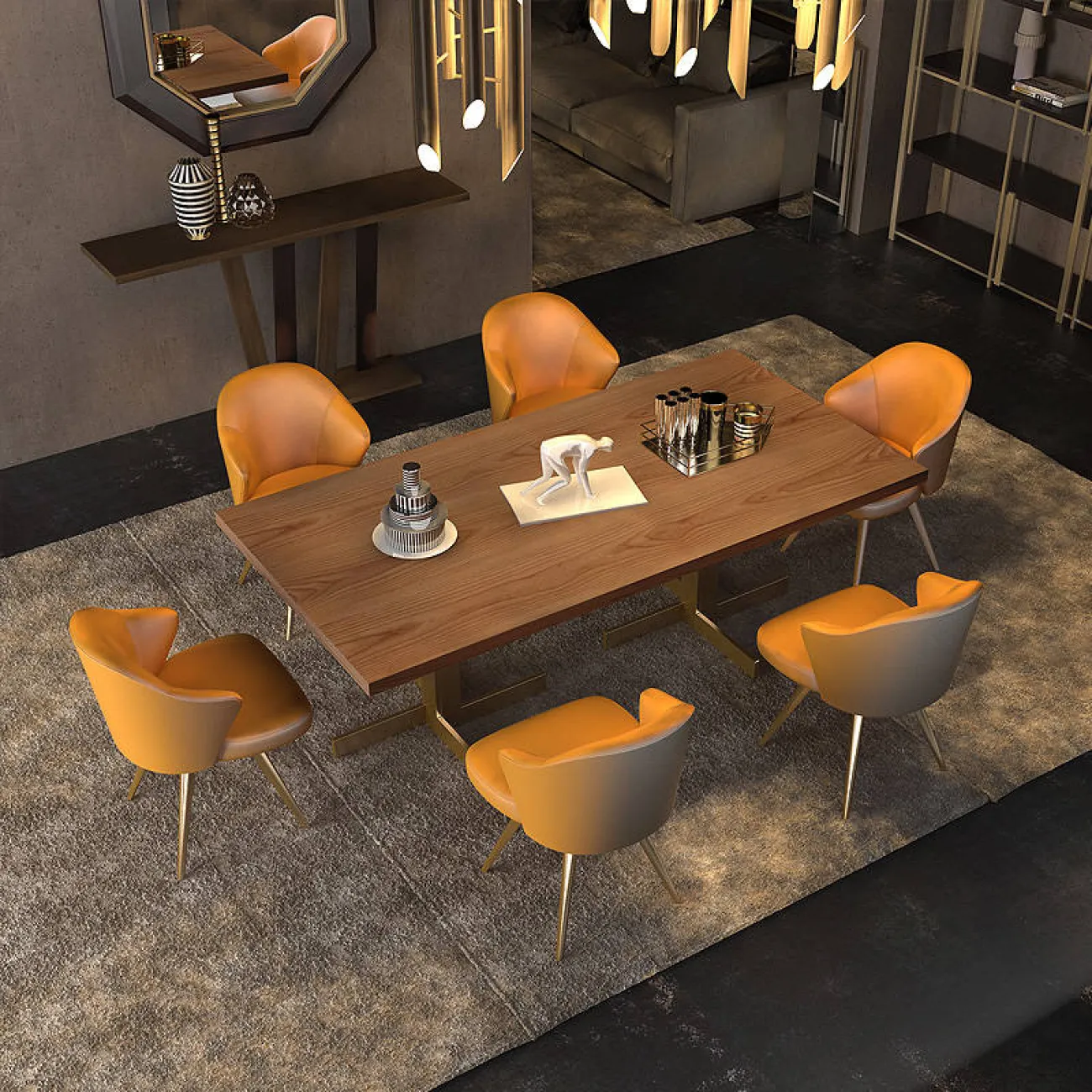 Дизайнерский обеденный стол - LaLume-AZ00406