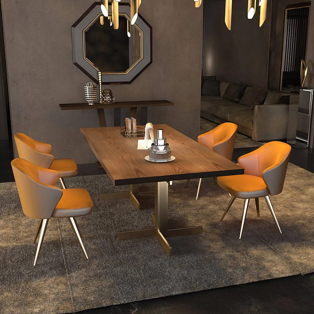 Дизайнерский обеденный стол - LaLume-AZ00406