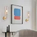 Настенный светильник Agne Brass Glass Tube wall light