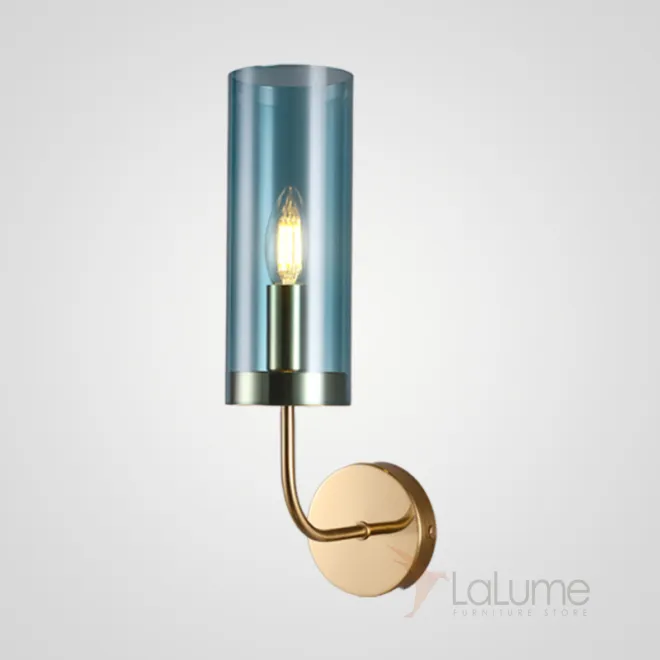 Настенный светильник Agne Blue Glass Tube wall light от ImperiumLoft Настенный светильник Agne Blue Glass Tube wall light от ImperiumLoft