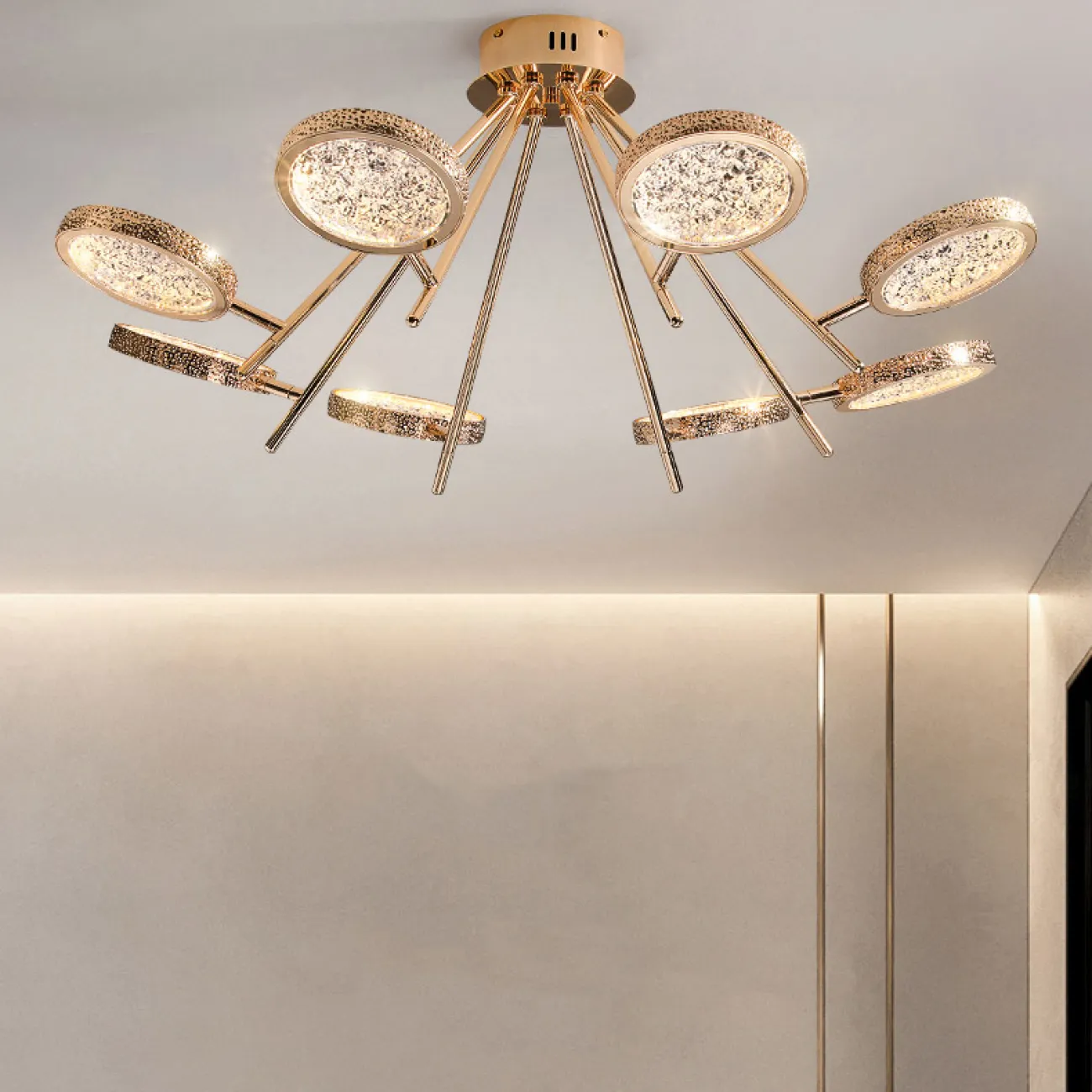 Потолочная люстра NAINA B CH A L8 от ImperiumLoft