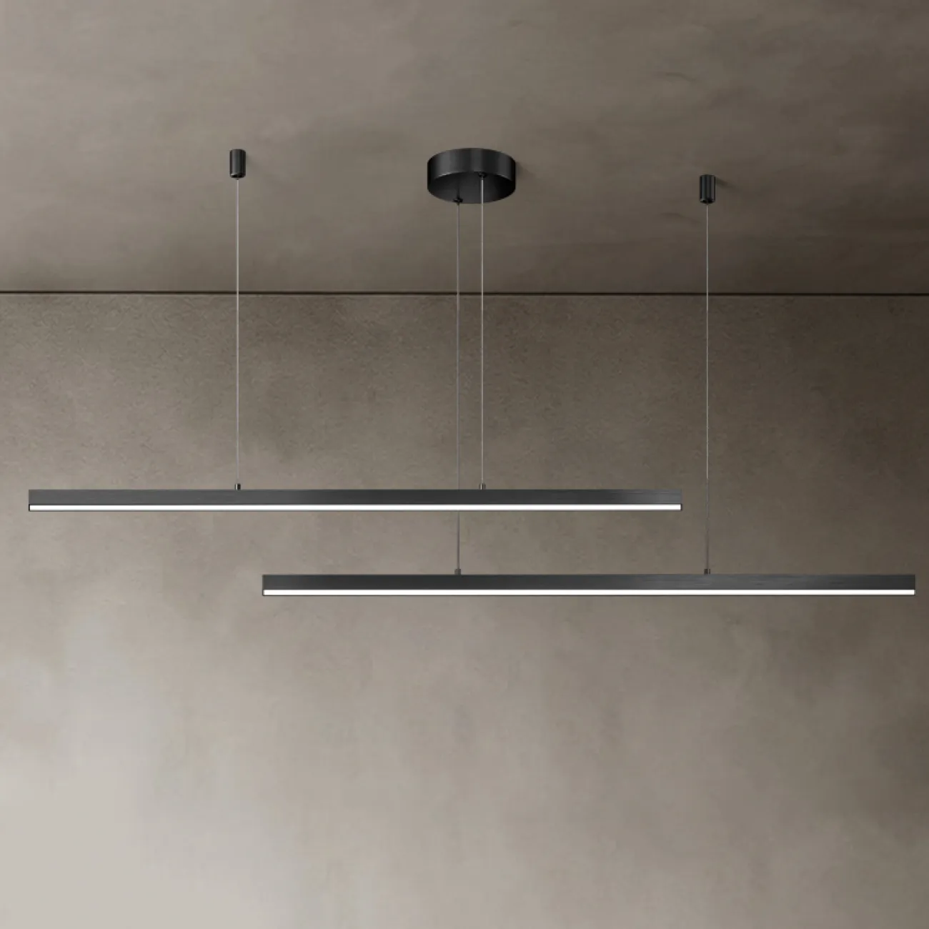 Подвесной светильник HELKEN DUO L115+155 Black от ImperiumLoft