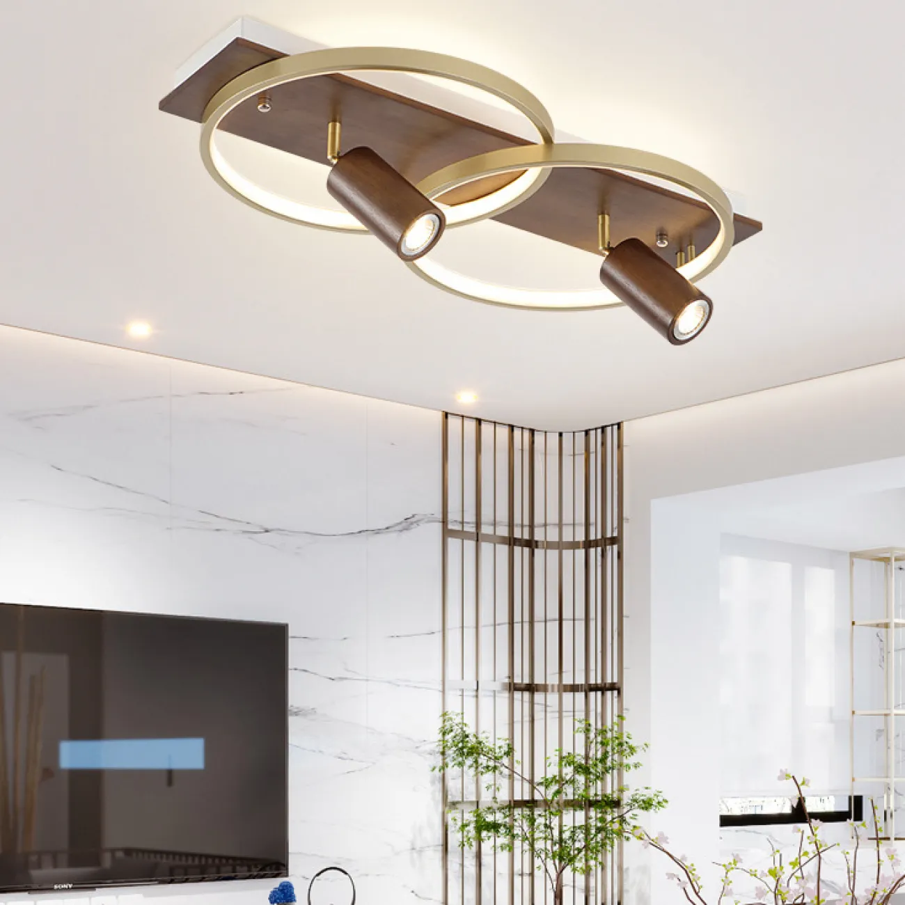 Потолочный светильник DIDRIKA L65 Dark Brown Трехцветный свет от ImperiumLoft