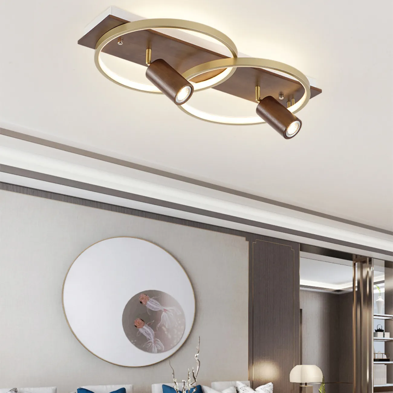 Потолочный светильник DIDRIKA L65 Dark Brown Трехцветный свет от ImperiumLoft