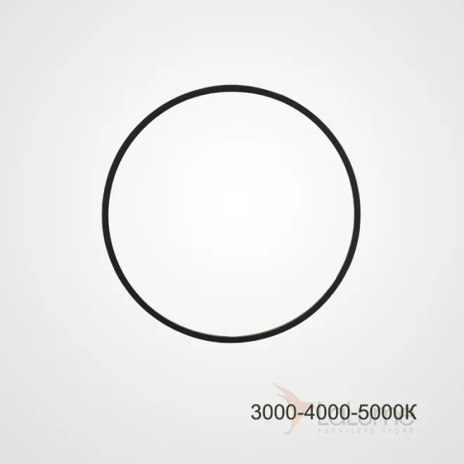 Серия настенных светильников в виде черных металлических колец разного диаметра с LED-подсветкой по контуру корпуса GUARD D30 Трехцветный свет