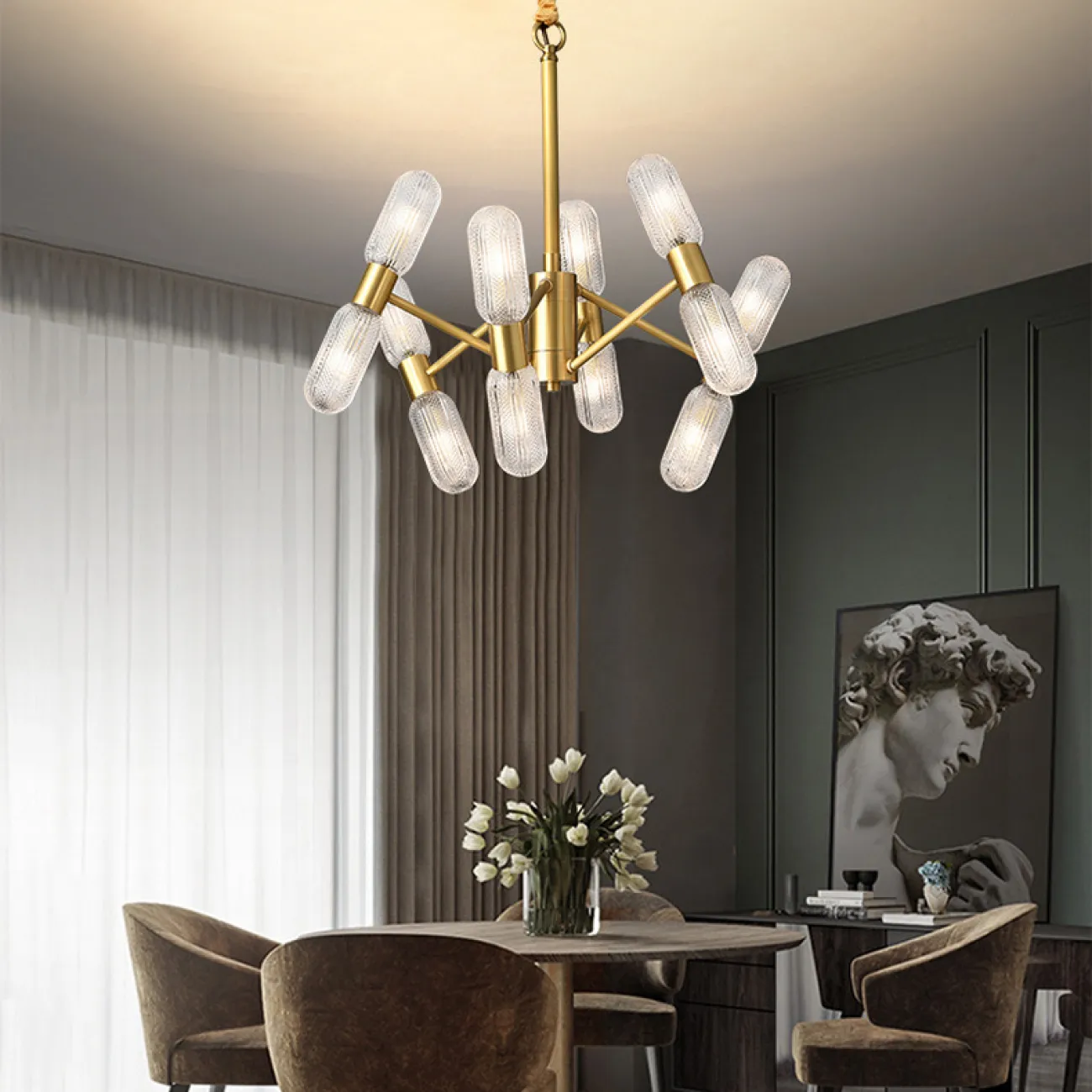 Потолочная люстра SELIA CH L12 от ImperiumLoft