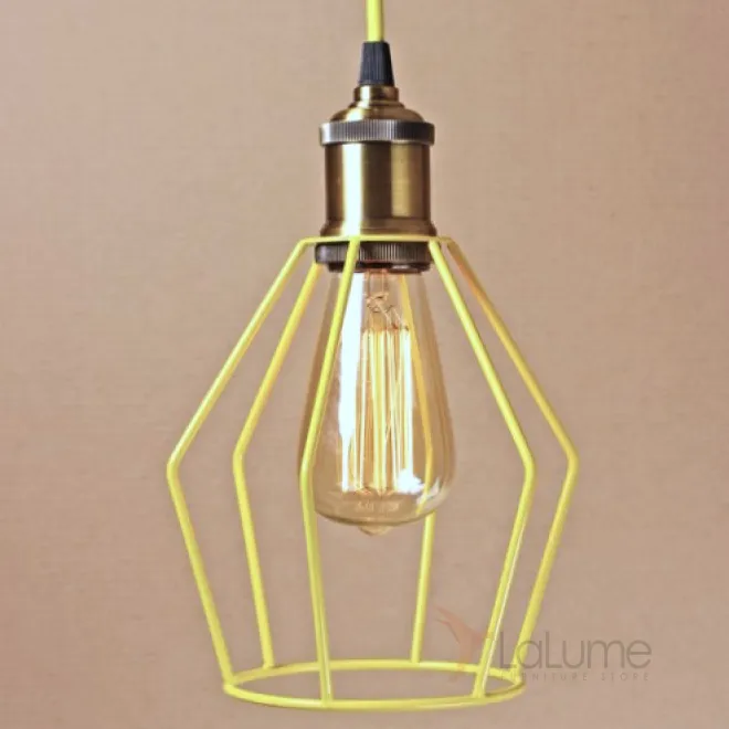 Подвесной светильник Wire Cage Pendant Trew Yellow от LaLume