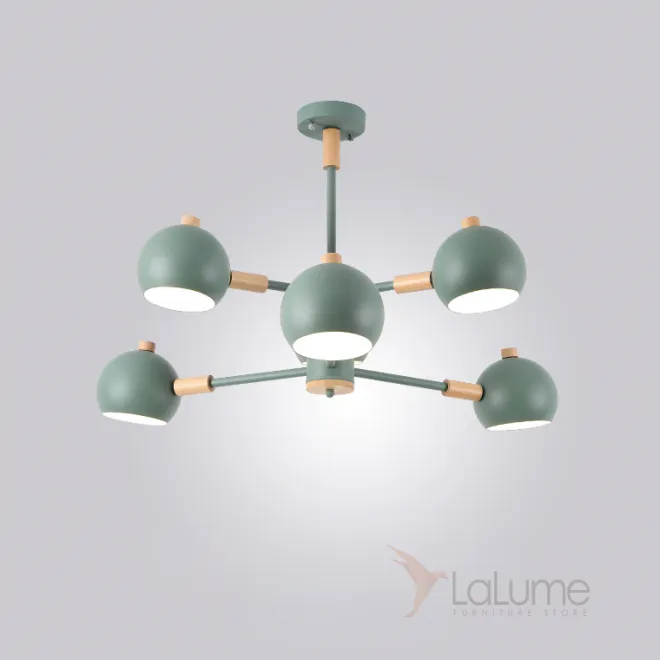 Люстра на штанге SVEN 6 lamps Green