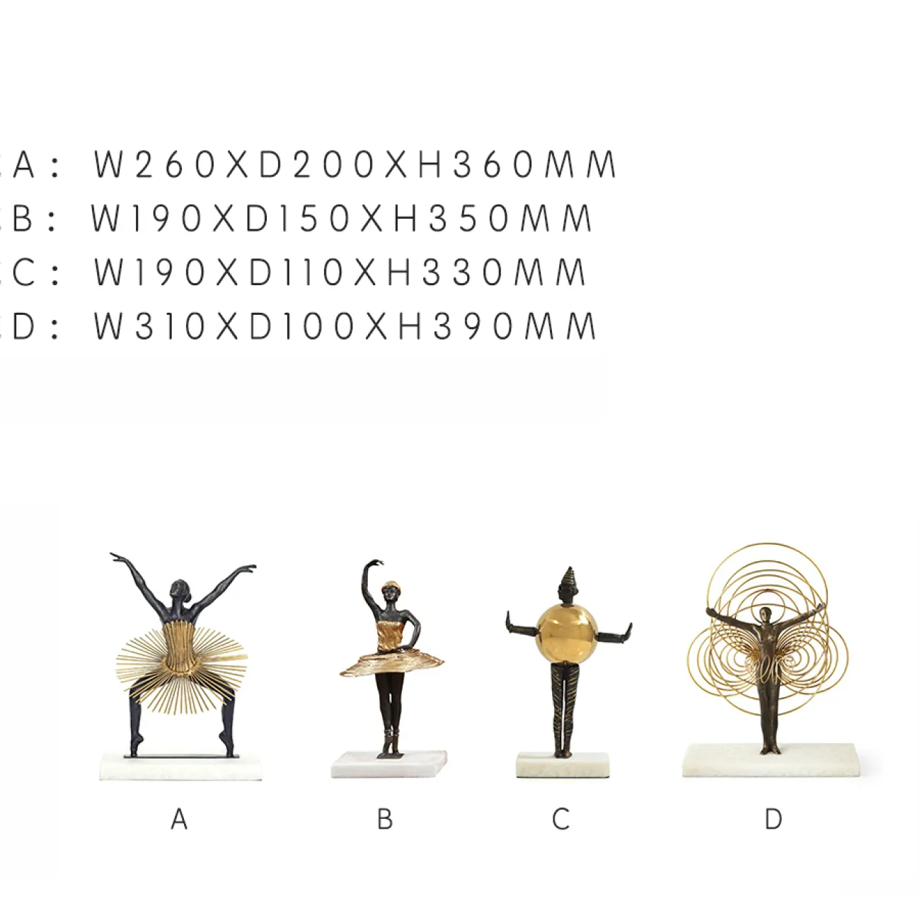 Дизайнерская скульптура балерины LaLume-SKT00168 