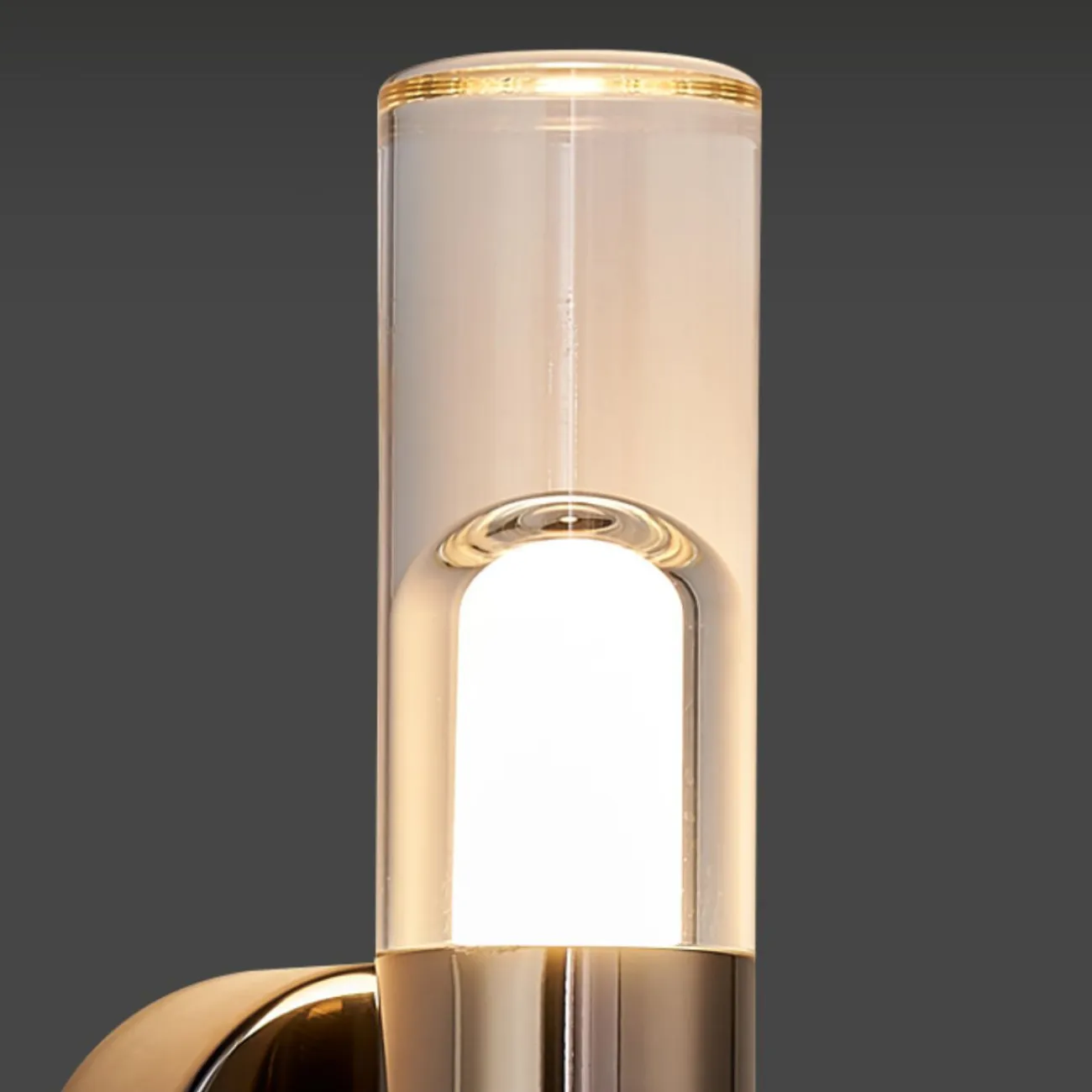  Настенный светодиодный светильник с двойным цилиндрическим рассеивателем из стекла и точечным источником BIRGEL WALL