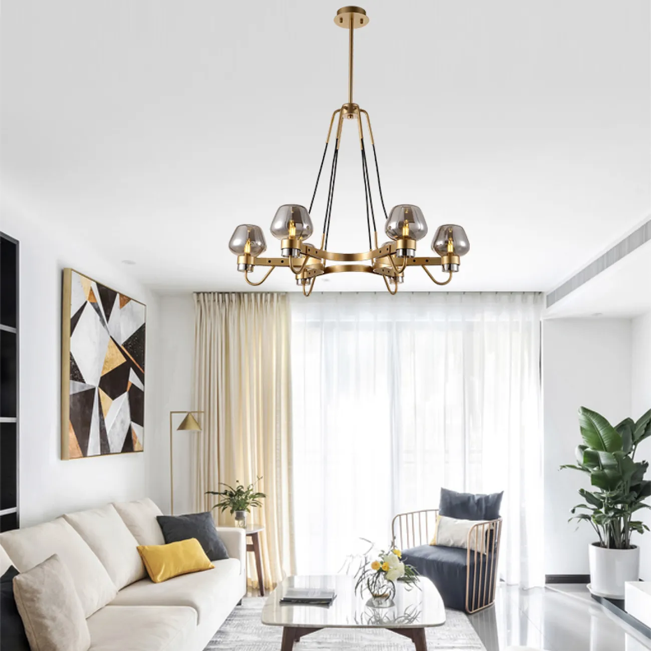 Люстра MONTALEMBERT by Studios 6 lamps Black/Transparent от ImperiumLoft