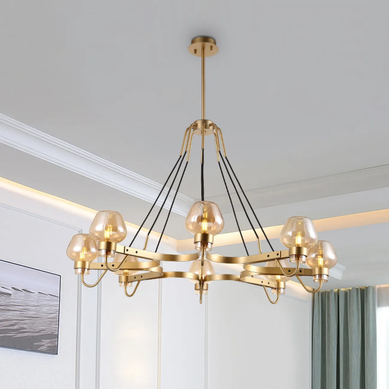 Люстра MONTALEMBERT by Studios 8 lamps Gold/Smoky от ImperiumLoft