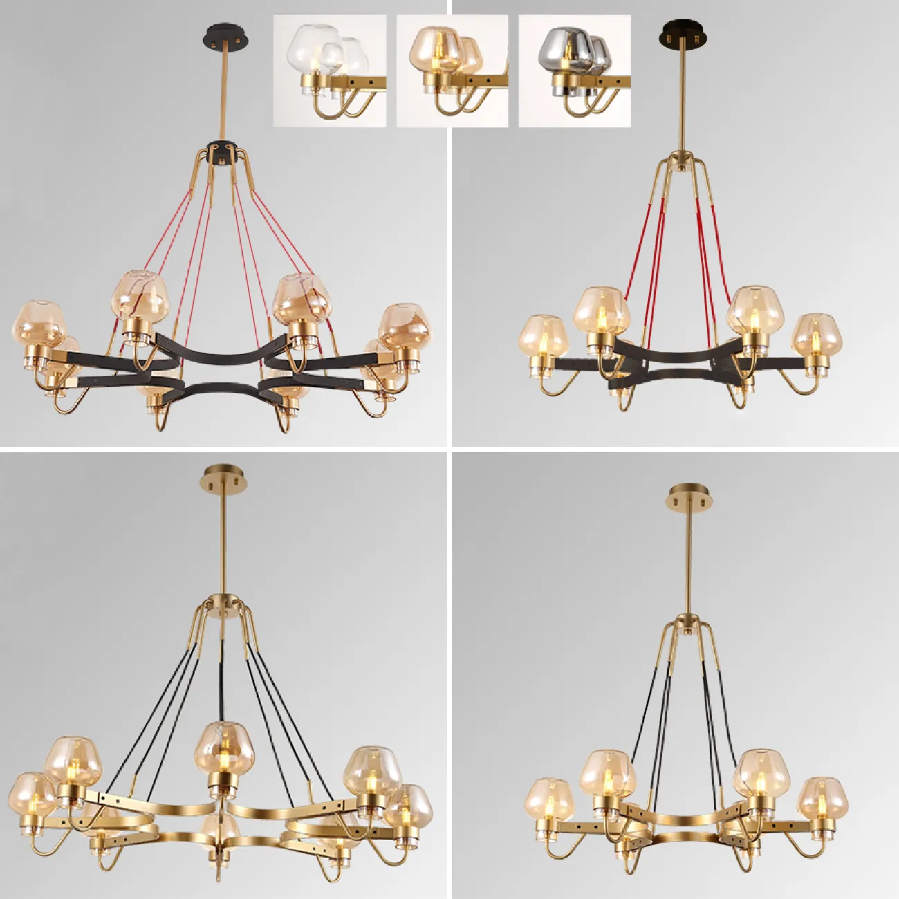 Люстра MONTALEMBERT by Studios 8 lamps Gold/Amber от ImperiumLoft