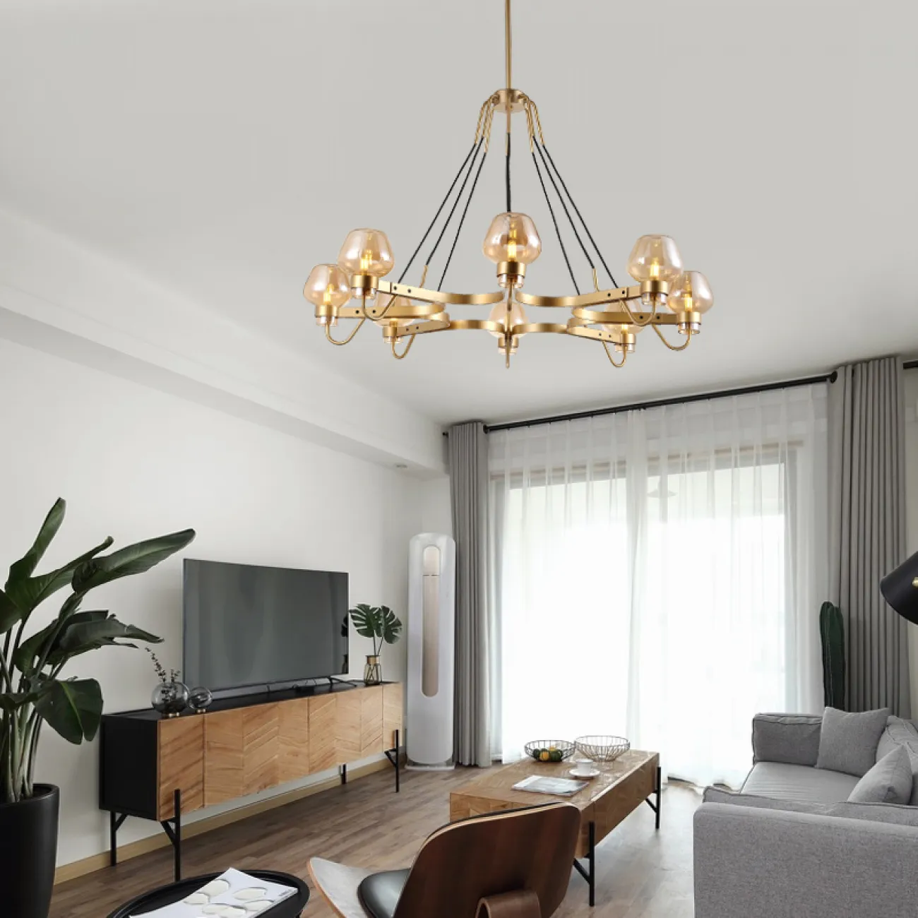 Люстра MONTALEMBERT by Studios 8 lamps Gold/Smoky от ImperiumLoft