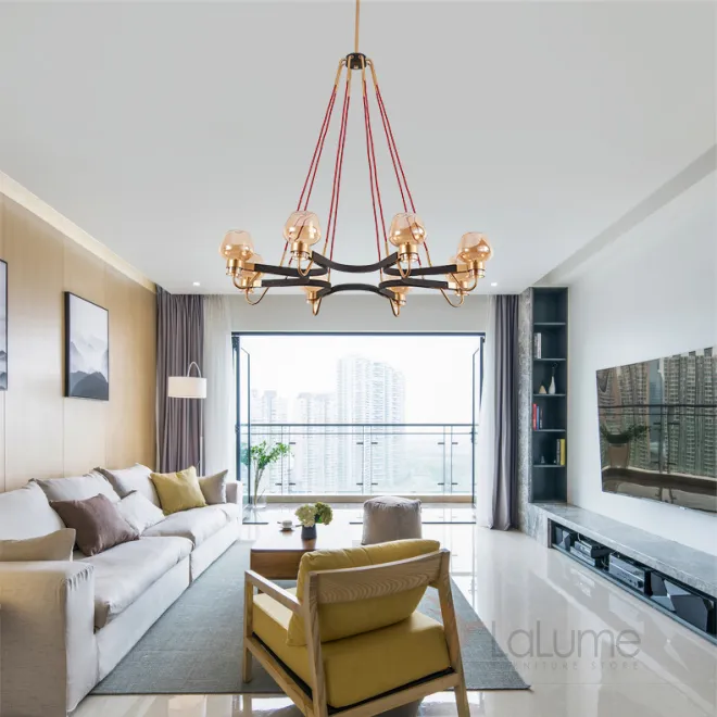 Люстра MONTALEMBERT by Studios 8 lamps Black/Amber от ImperiumLoft