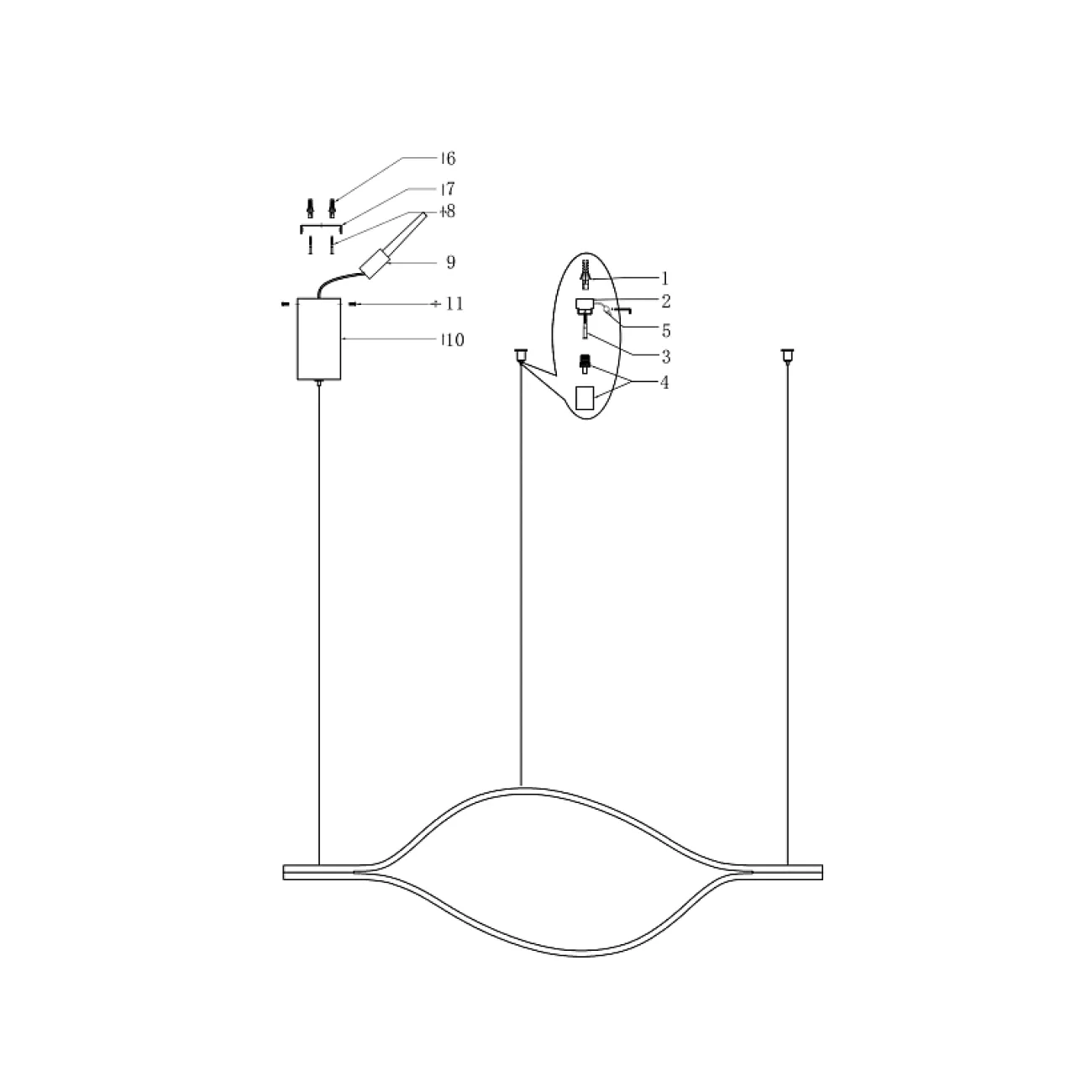 Подвесной светодиодный Светильник Tape Light L100 от ImperiumLoft