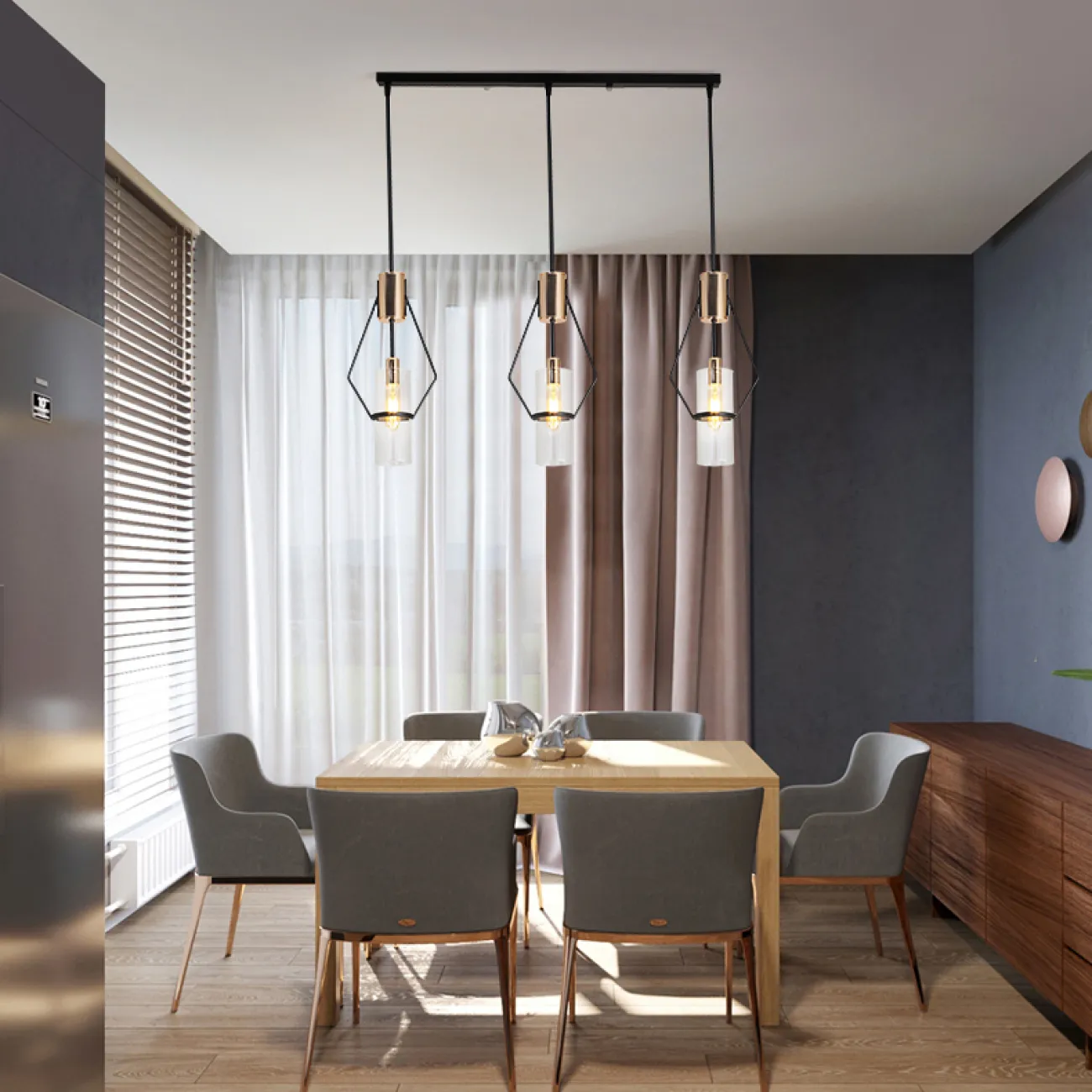 Люстра на штанге SALUT от ImperiumLoft