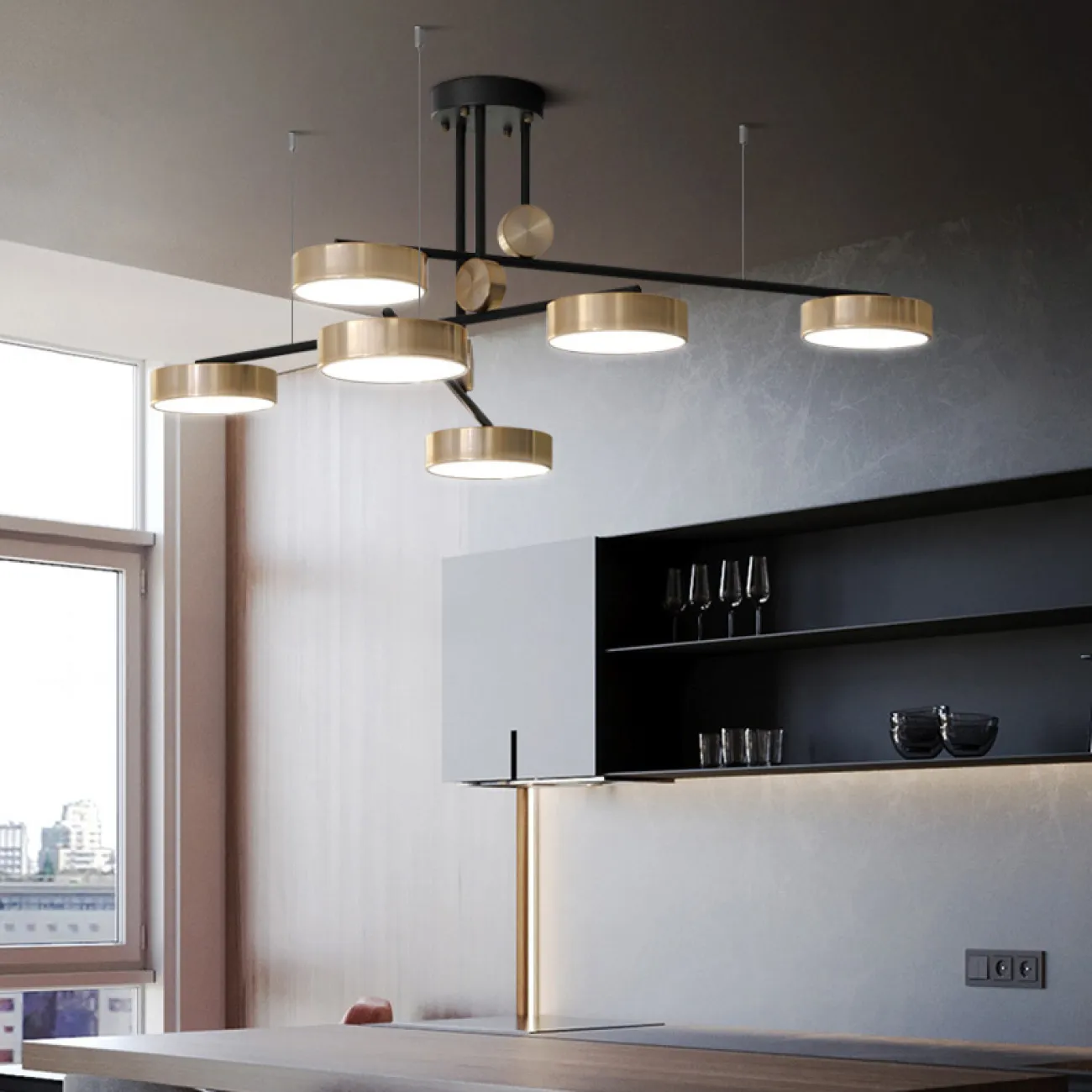 Люстра на штанге TECHNUM LED от ImperiumLoft