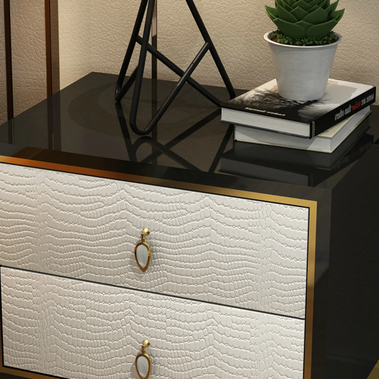 Дизайнерская прикроватная тумба - LaLume-TT00139