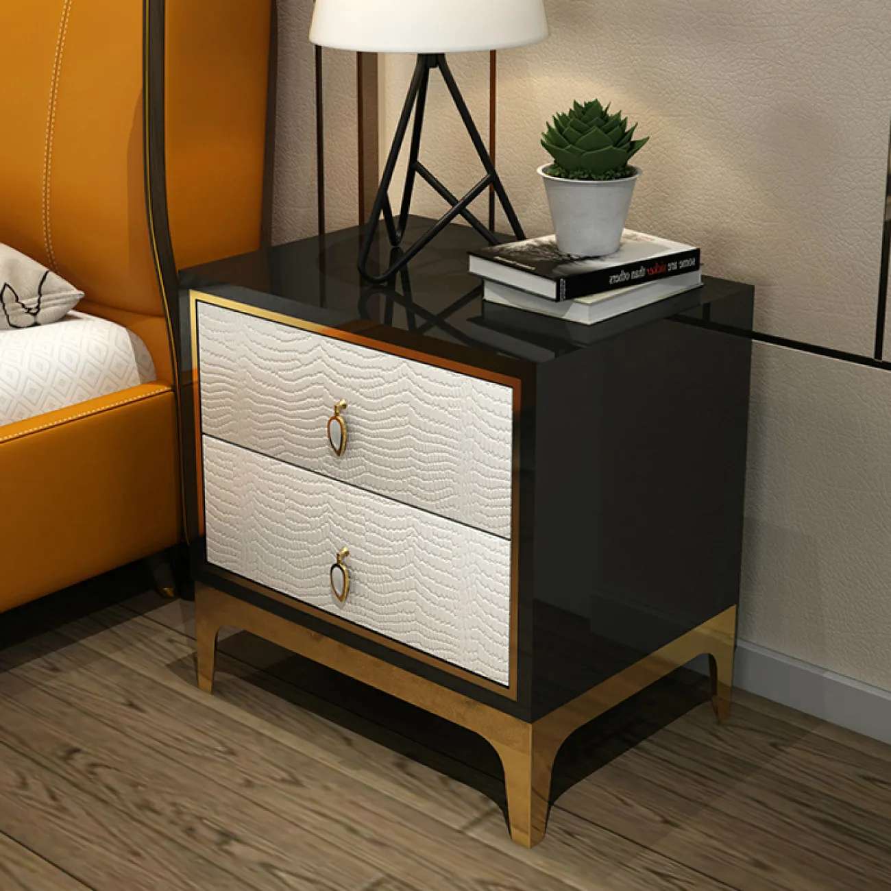 Дизайнерская прикроватная тумба - LaLume-TT00139