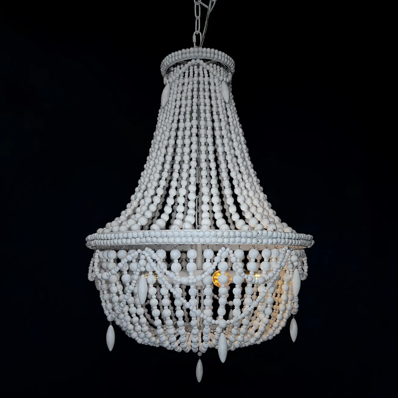 Люстра RH Anselme White Wood Large Chandelier от ImperiumLoft