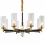 Люстра LIAISON ONE-TIER black and brass Chandelier 8