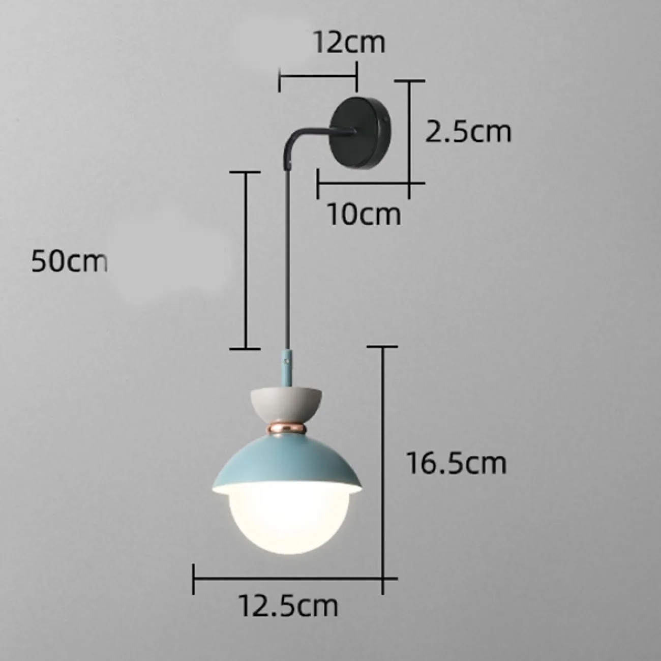 Настенный светильник POMPON WALL Grey Blue от ImperiumLoft