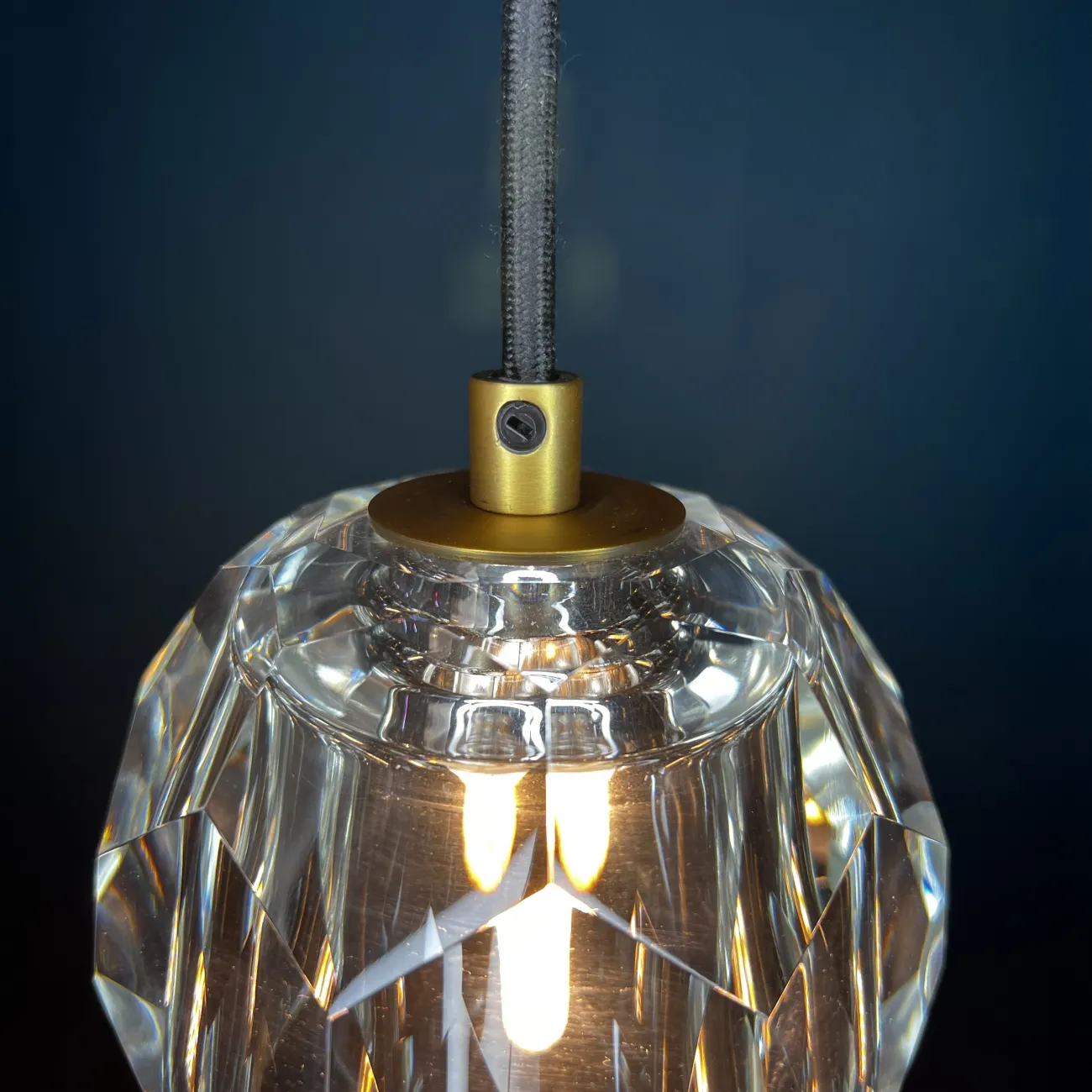 Подвесной светильник RH Boule De Cristal Single Rod Pendant Brass от ImperiumLoft