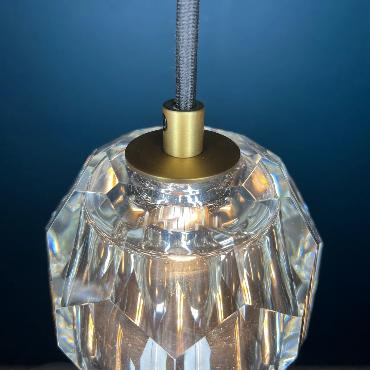 Подвесной светильник RH Boule De Cristal Single Rod Pendant Brass от ImperiumLoft