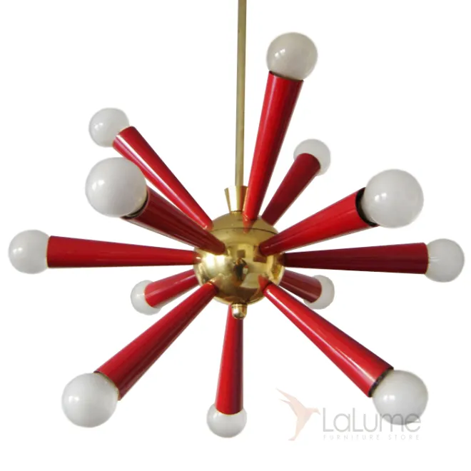 Люстра Mid Century Modern ATOMIC Sputnik Red от LaLume Люстра Mid Century Modern ATOMIC Sputnik Red от LaLume