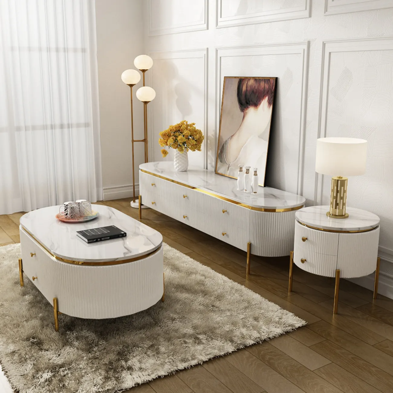 Дизайнерская прикроватная тумба LaLume-TT00112