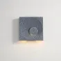 Серия настенных светильников с цементными плафонами кубической формы с круглым рельефом LEGEND Sandy gray