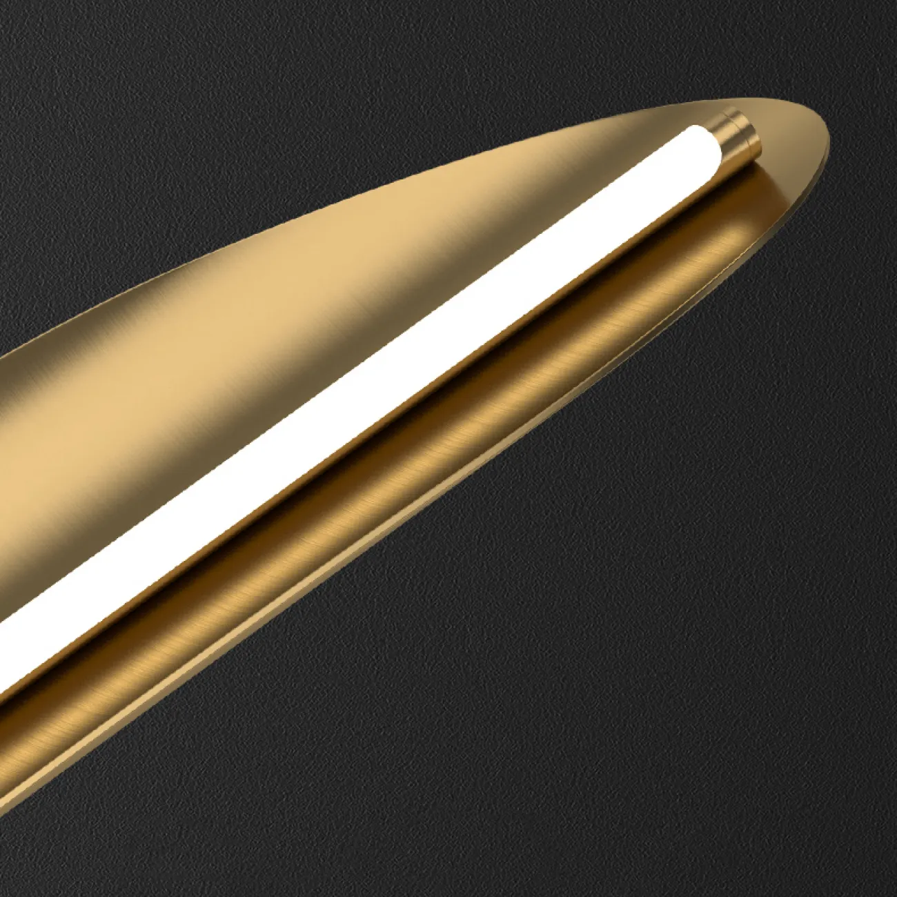  Латунный настенный светильник овальной формы AMULET H45 Brass