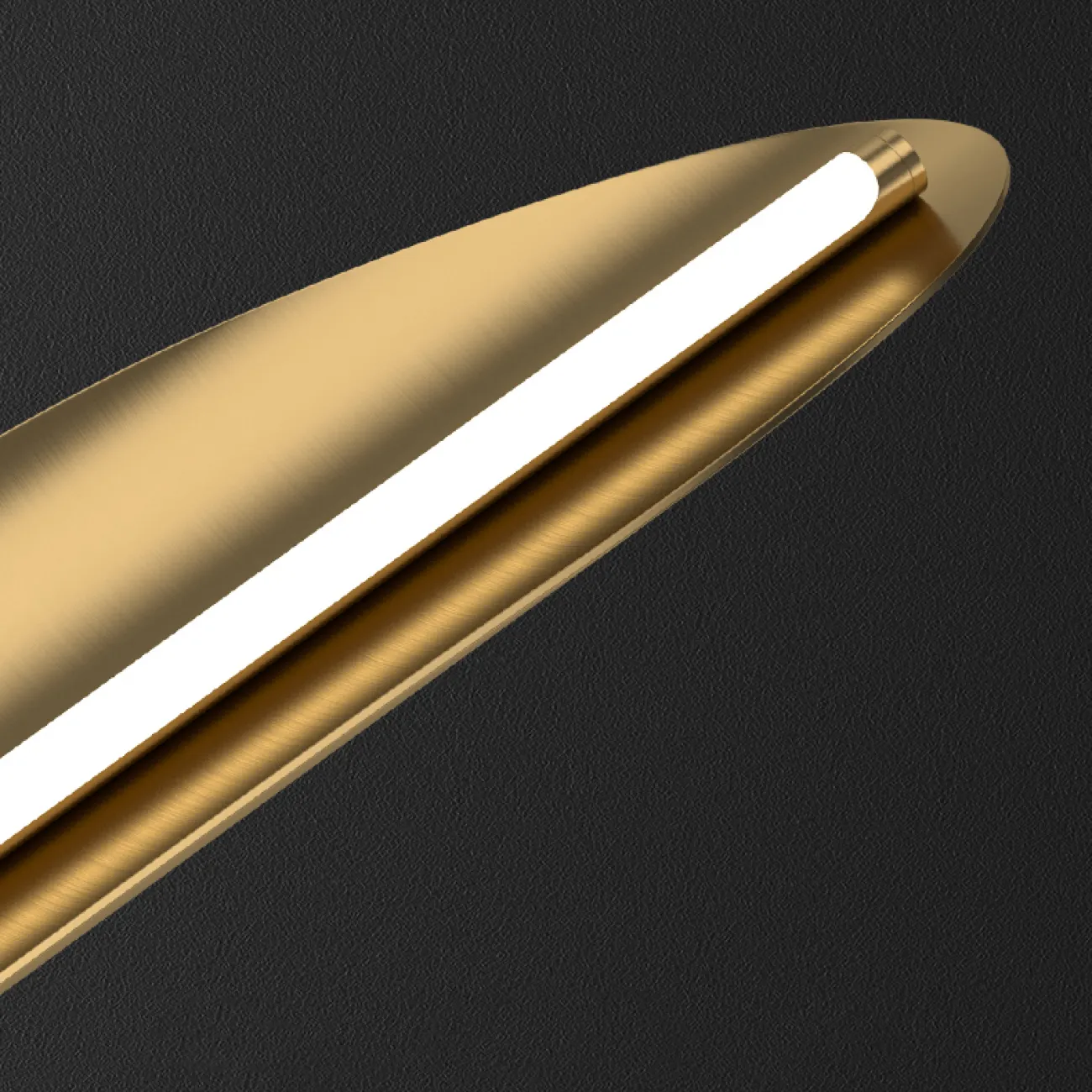  Латунный настенный светильник овальной формы AMULET H45 Black