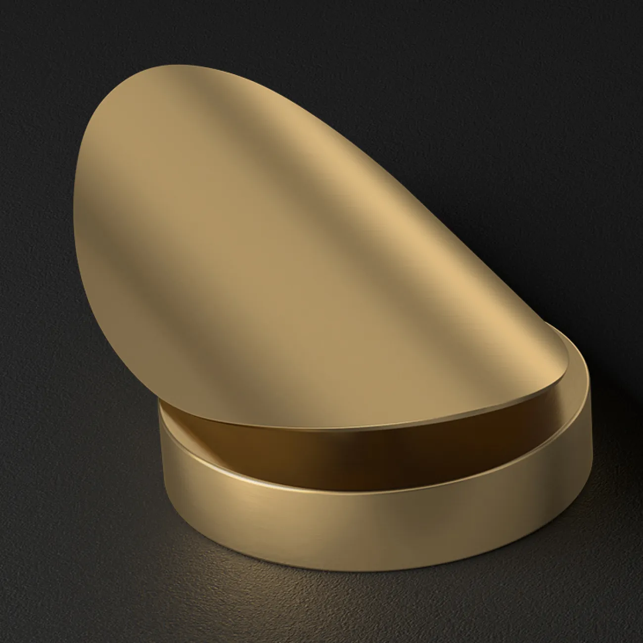  Латунный настенный светильник овальной формы AMULET H45 Black