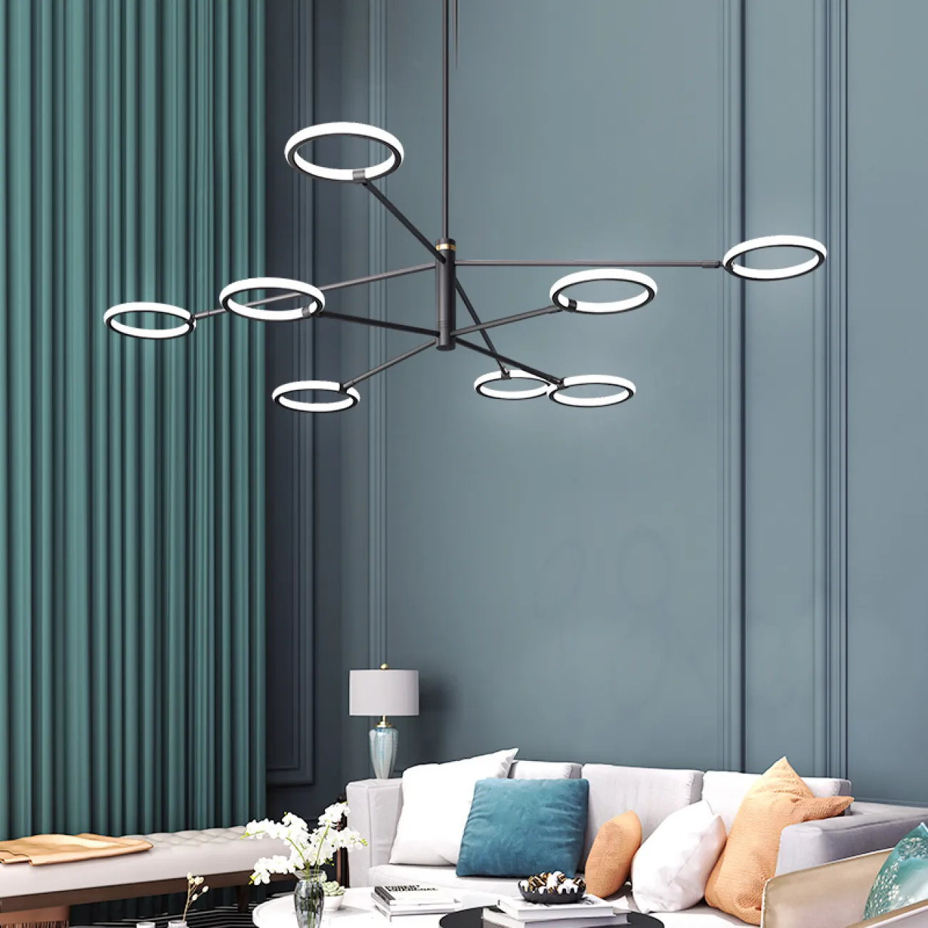 Люстра на штанге RINGLETS от ImperiumLoft
