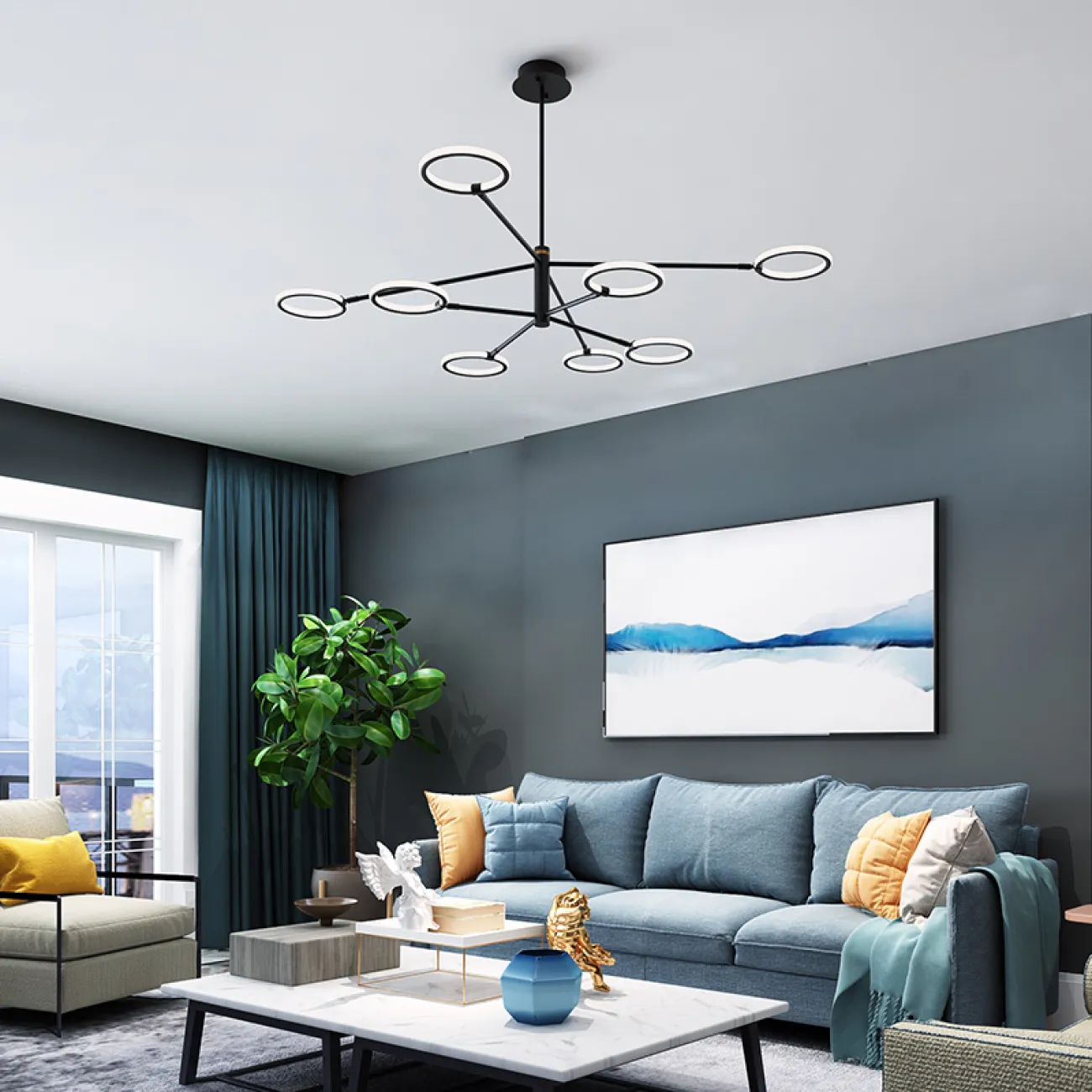 Люстра на штанге RINGLETS от ImperiumLoft Люстра на штанге RINGLETS от ImperiumLoft