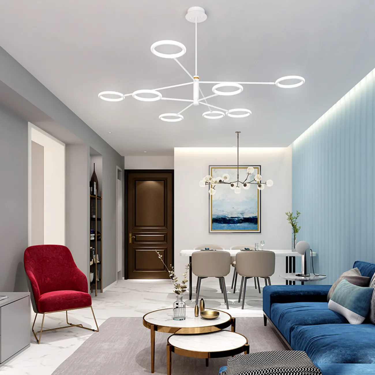 Люстра на штанге RINGLETS от ImperiumLoft